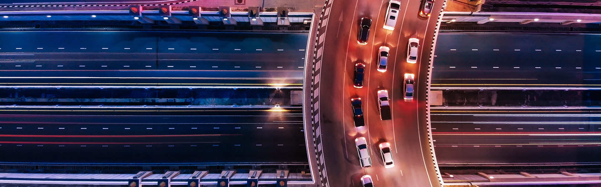 aerial view of freeway