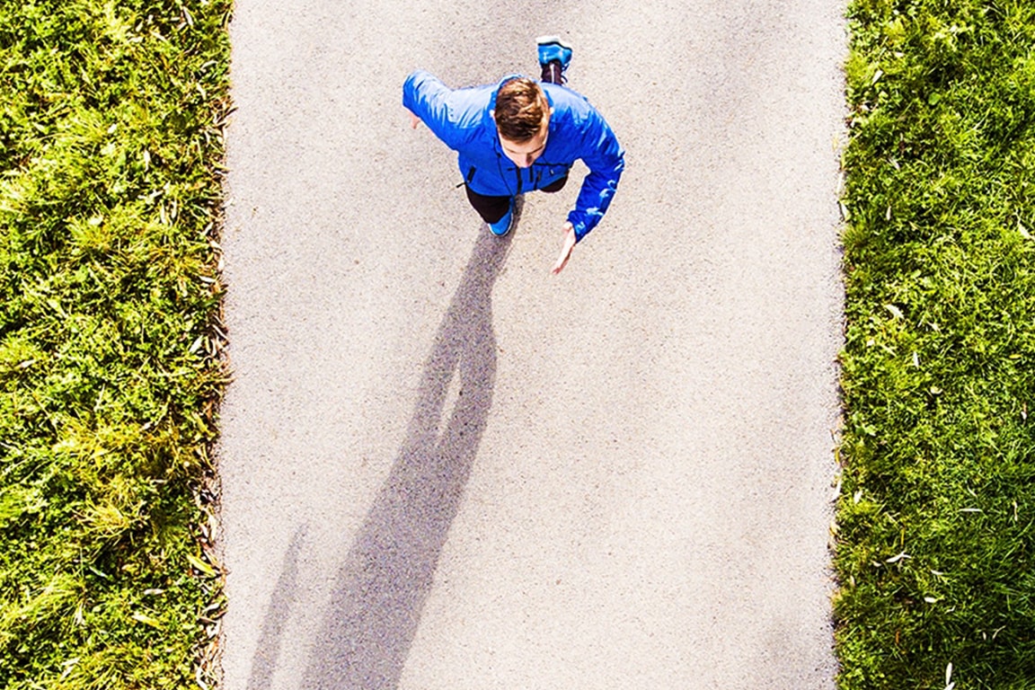 man running in the park