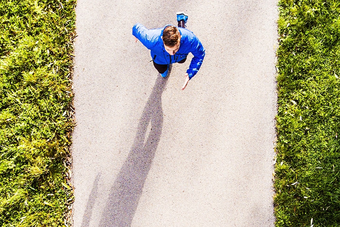 man running in the park