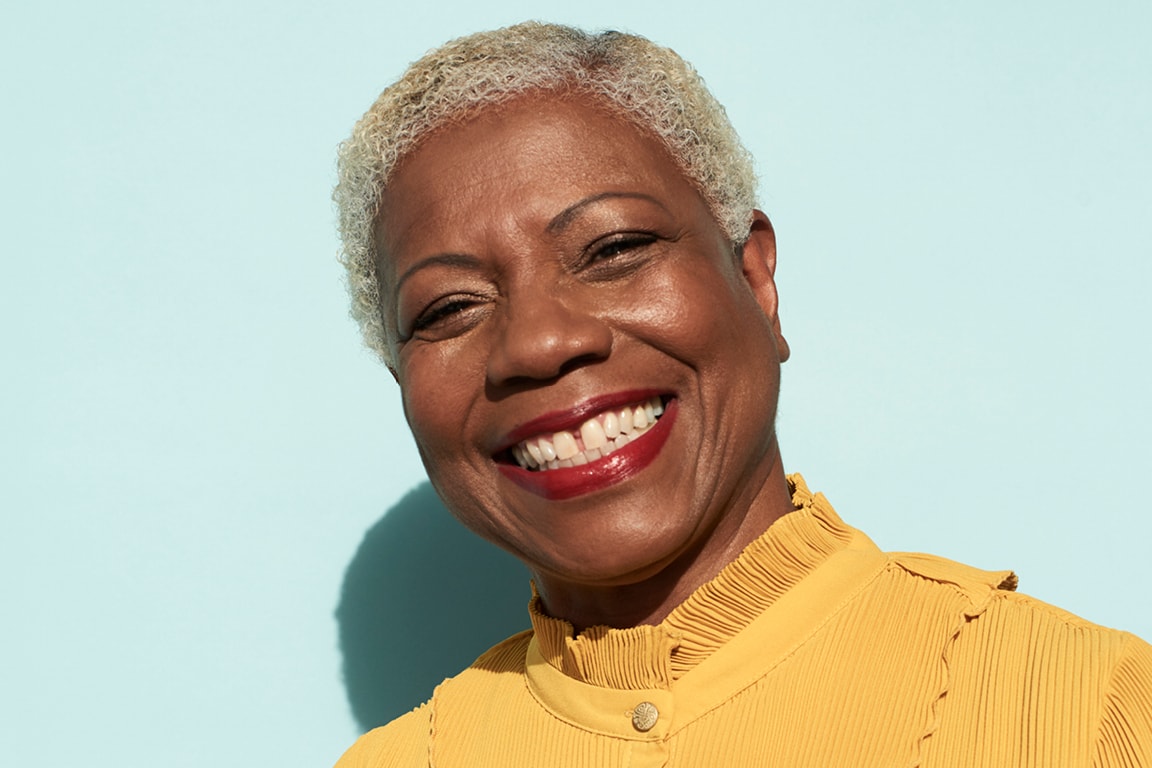mature lady smiling