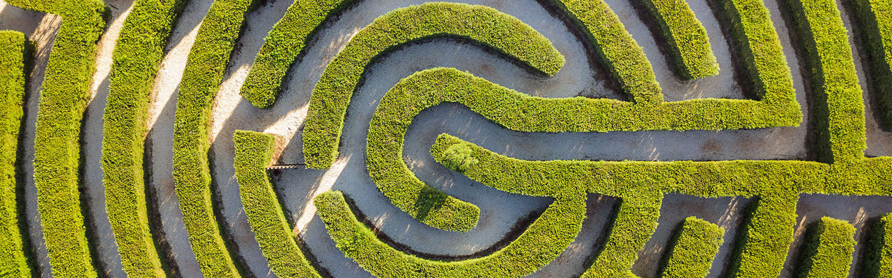aerial view of labyrinth