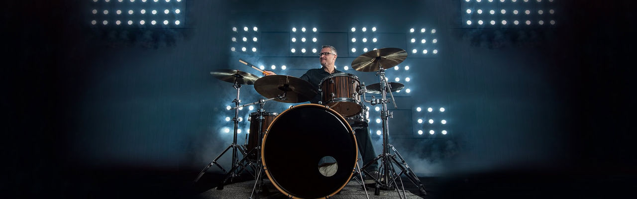 Man playing drums