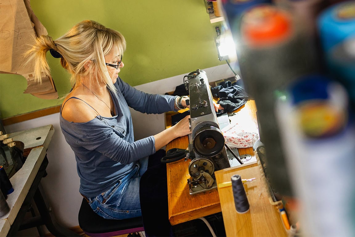 Lady working