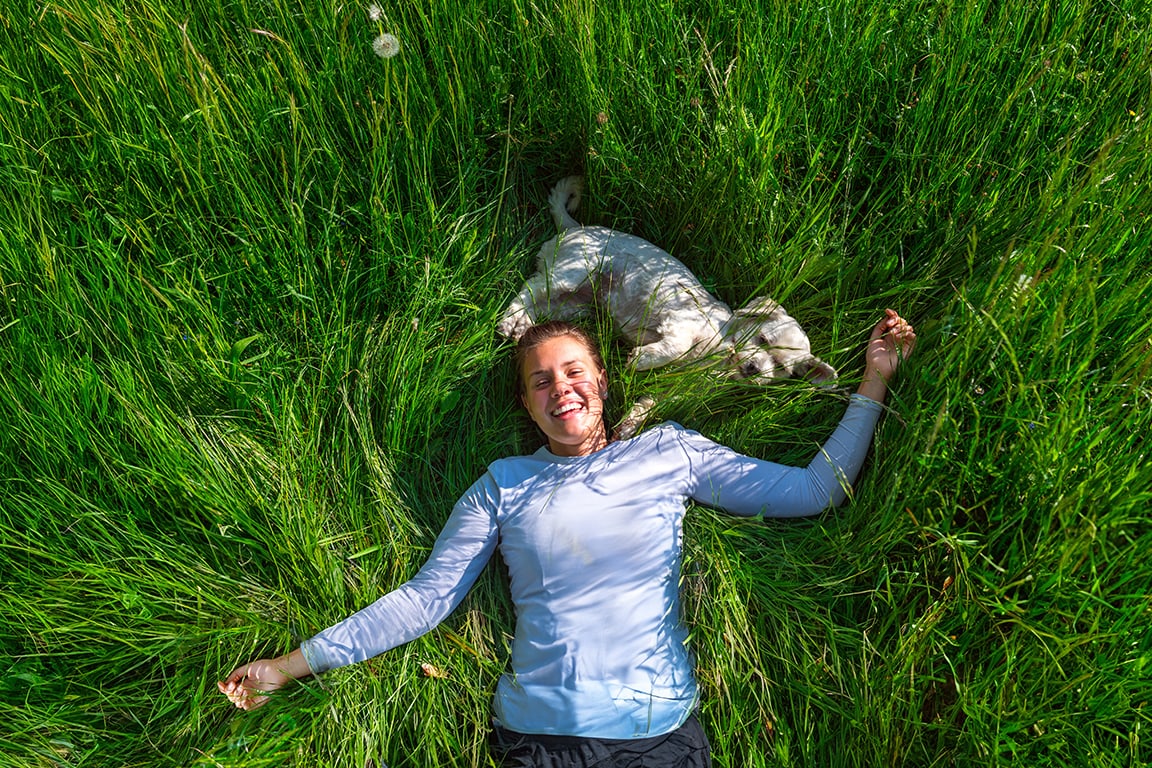 Lady with her dog