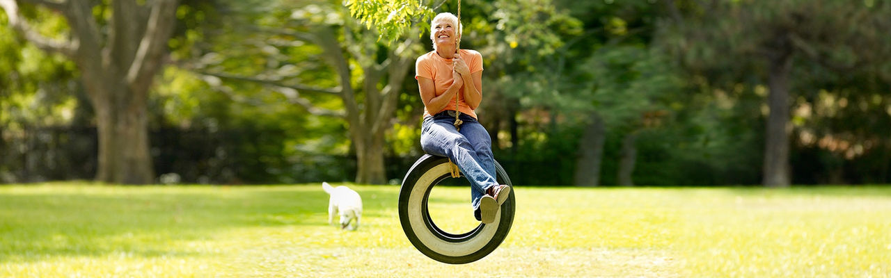Woman on playground