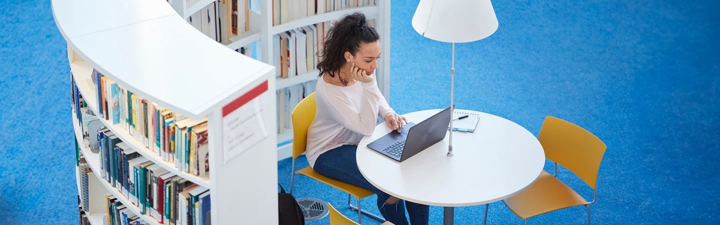 woman working on a laptop