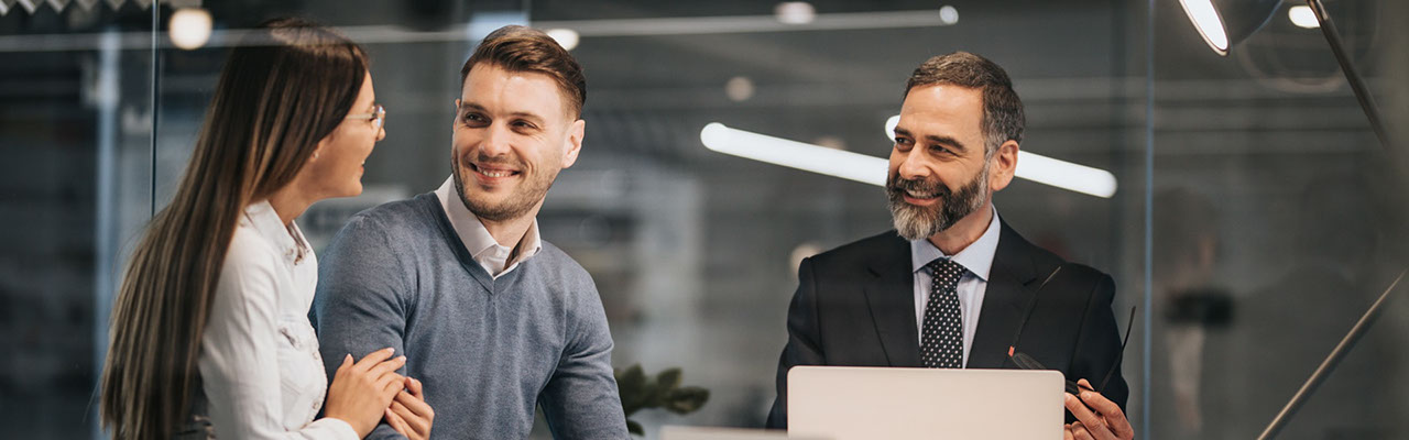 business professionals smiling