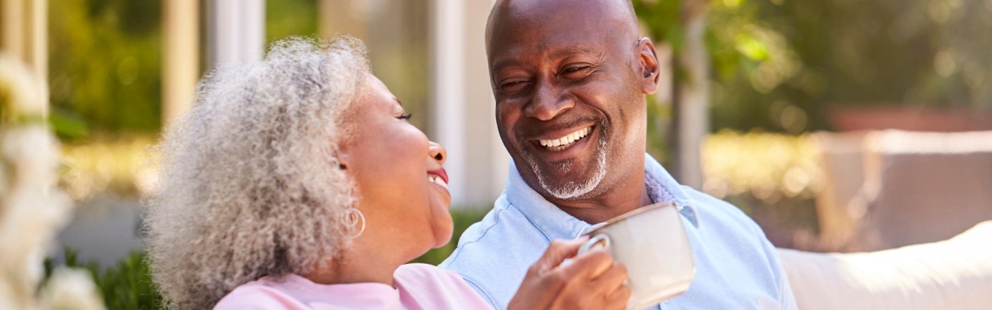 Happy elderly couple