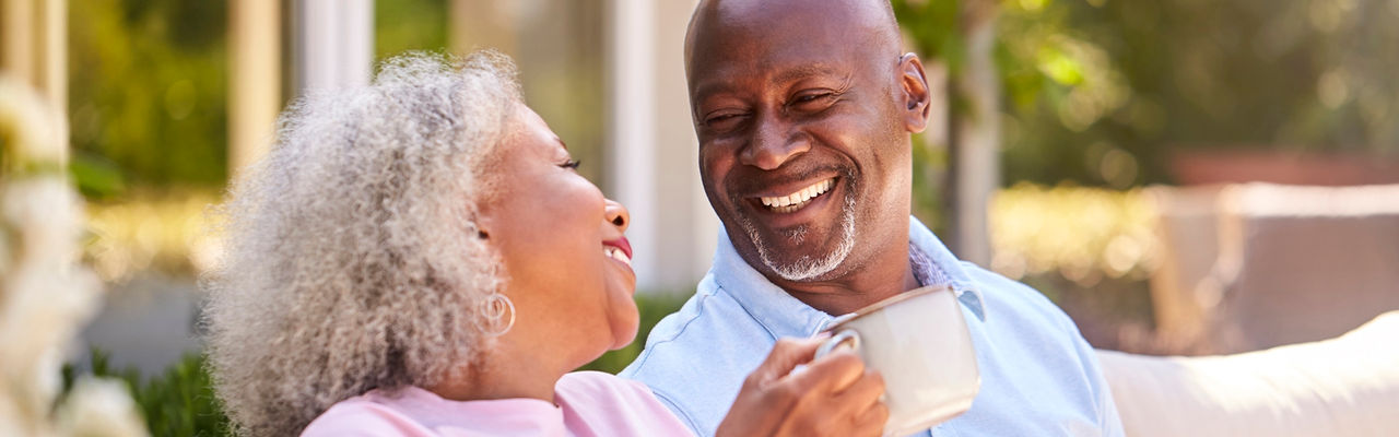 Happy elderly couple