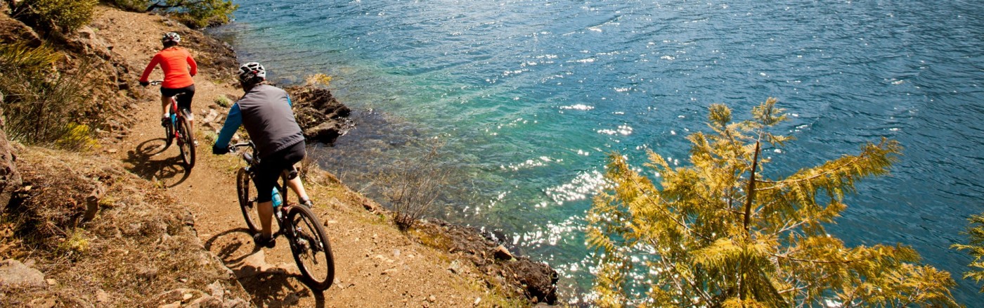 Biking on cliff
