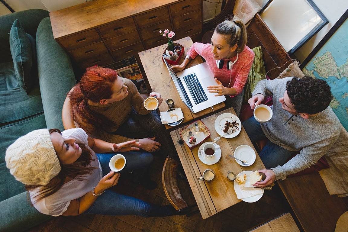 group of friends gathering