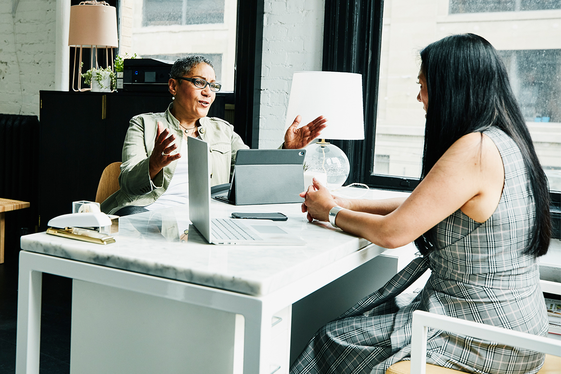 business women meeting in an office