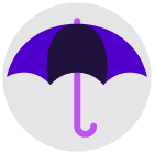 purple umbrella