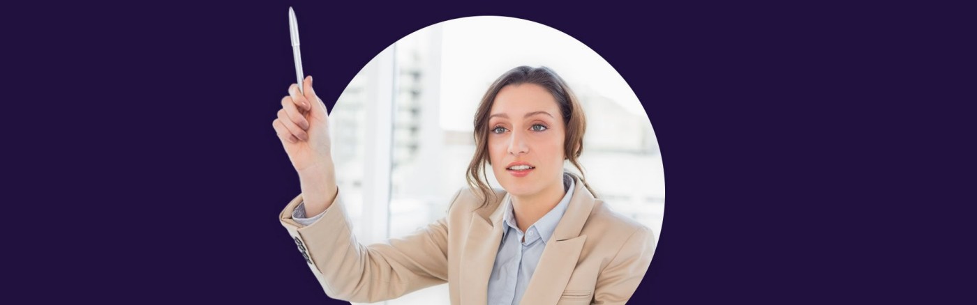 business woman presenting