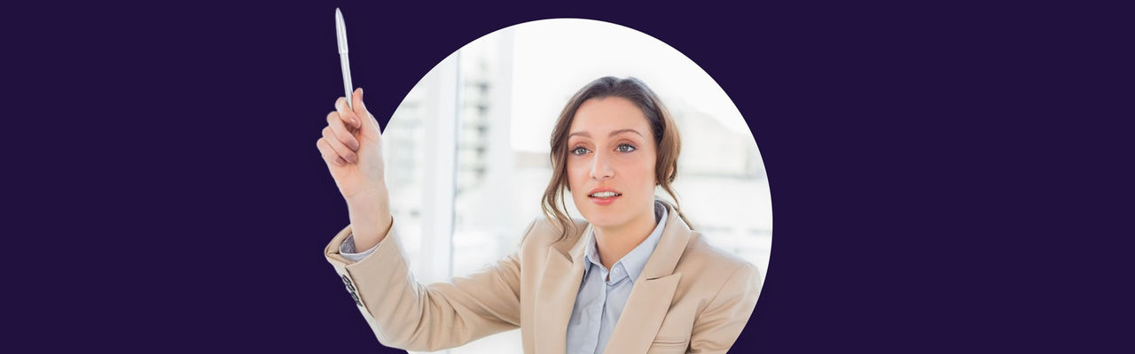 business woman presenting