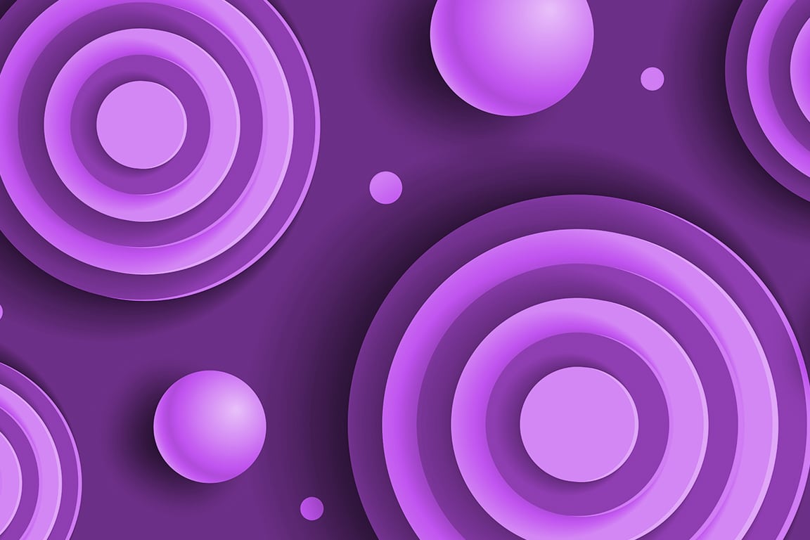 Purple circles and spheres