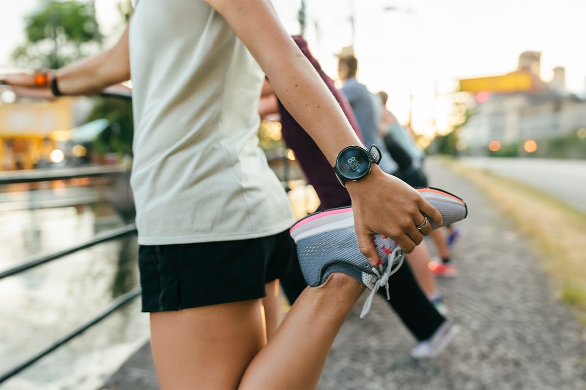 Person exercising outdoors