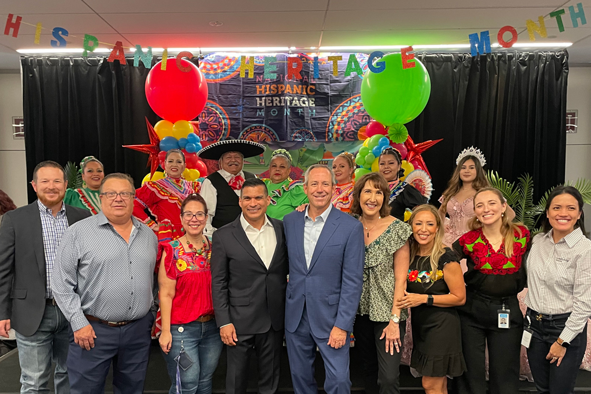 Employees celebrating Hispanic Heritage Month