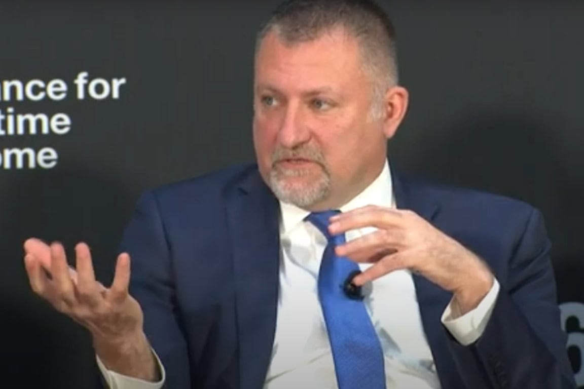 Bryan Pinsky talks at forum