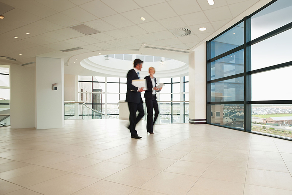 Two people discussing