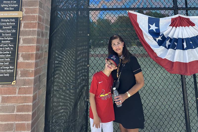 A mother and her son