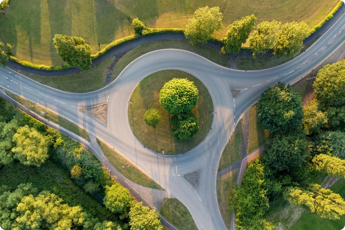 Roundabout intersection