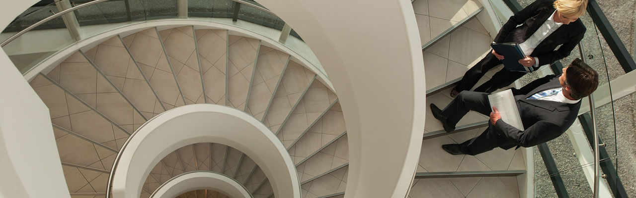 Spiraling stairwell