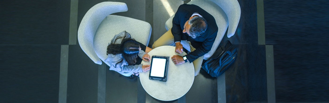 Family with phone
