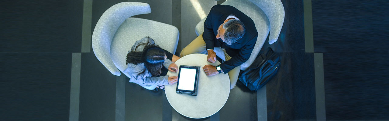 Family with phone