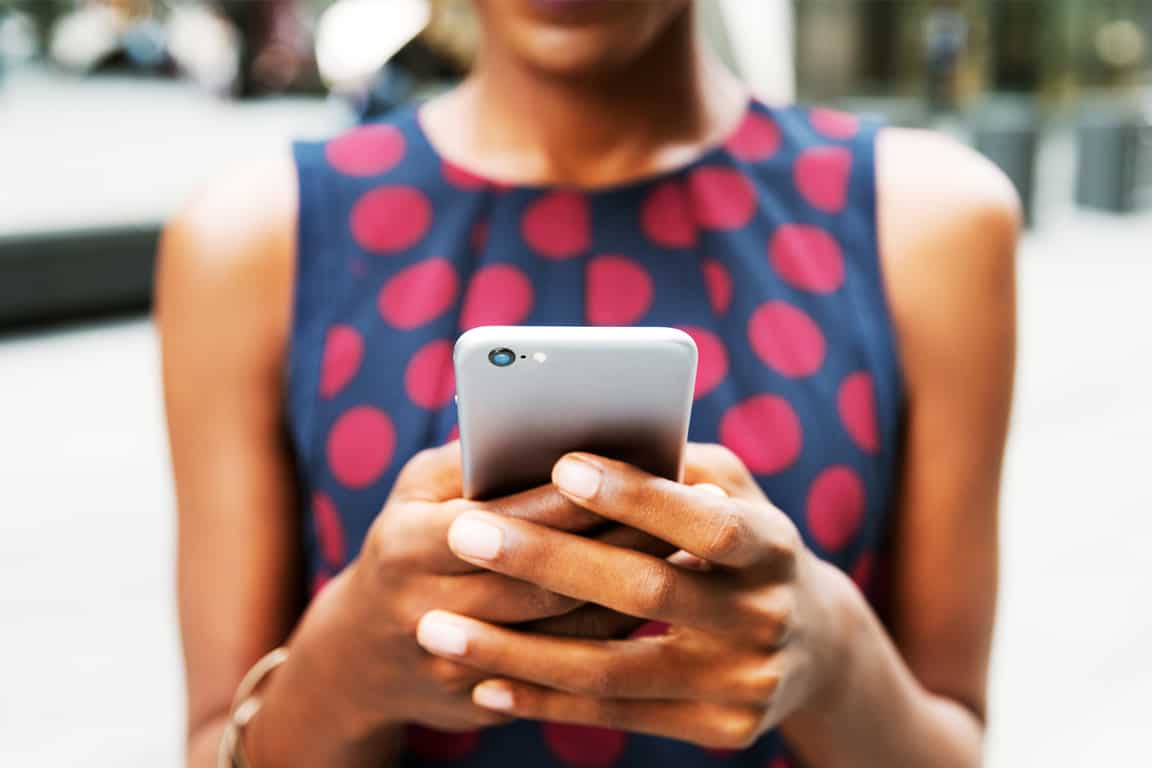 person using an iPad