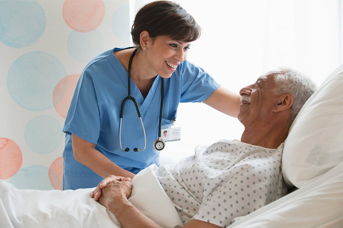 Nurse seeing a patient