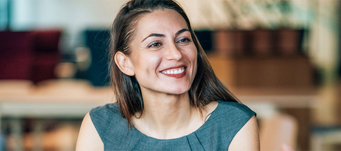 Young Hispanic woman smiling