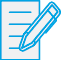 Icon of paperclip and notepad