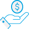Hand holding money, financial management