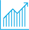 Illustration of a chart with arrow pointing upward and to the right