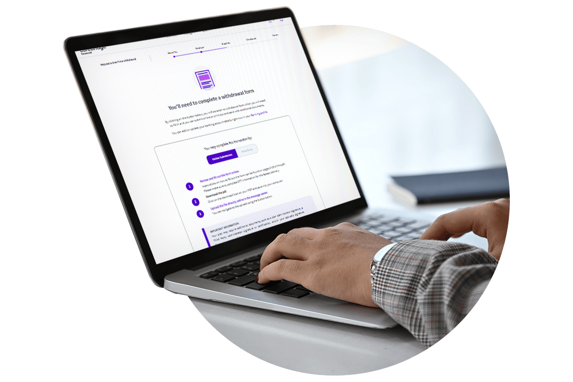 Person typing on a laptop