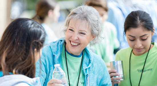 woman smiling
