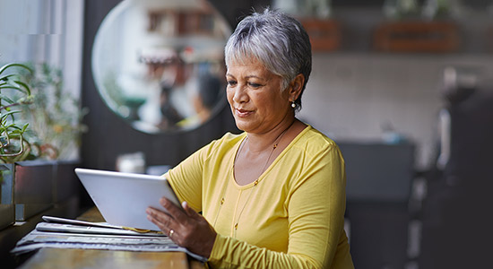 couple looking at iPad